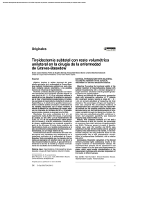 Tiroidectomía subtotal con resto volumétrico unilateral en