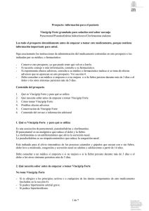 Prospecto - Agencia Española de Medicamentos y Productos