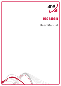 P.DG A4001N User Manual