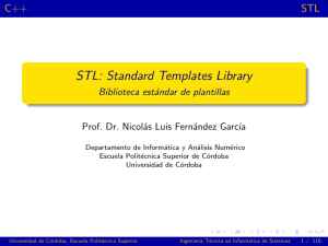 STL: Standard Templates Library - Biblioteca estándar de plantillas