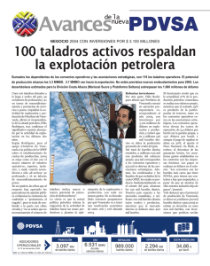 100 taladros activos respaldan la explotación petrolera