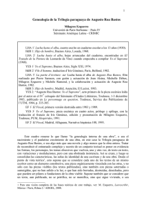 Genealogía de la Trilogía paraguaya de Augusto Roa Bastos