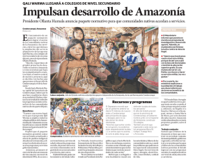 Impulsan desarrollo de Amazonía