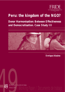 Peru: the kingdom of the NGO?