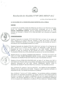 Resolución de Alcaldía N °197-2015—MDLP-ALC