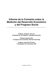 Informe de la Comisión sobre Medición del Desarrollo Económico y