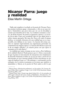 Nicanor Parra : juego y realidad