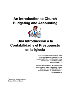 An Introduction to Church Budgeting and Accounting Una
