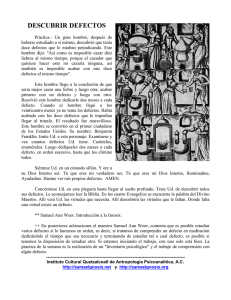 Descubrir Defectos - Gnosis - Instituto Cultural Quetzalcóatl