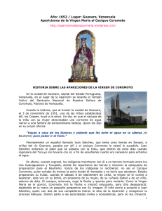 Historia sobre las Apariciones de la Virgen de Coromoto