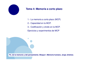 Tema 4: Memoria a corto plazo