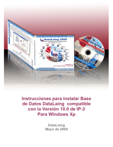 Instrucciones para instalar Base de Datos DataLaing compatible