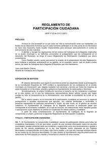 Reglamento de participación ciudadana