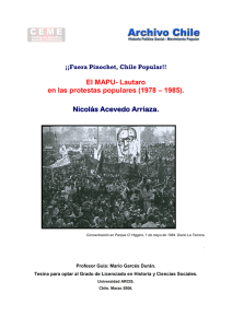 El MAPU- Lautaro en las protestas populares (1978
