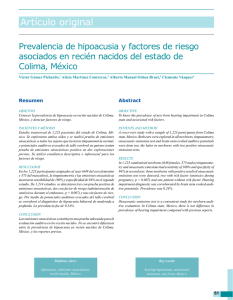 Prevalencia de hipoacusia y factores de riesgo asociados en recién
