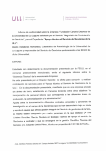 Informe de conformidad sobre la Empresa “Fundación Canaria