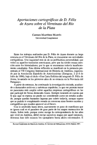 Aportaciones cartográficas de D. Félix de Azara sobre el Virreinato