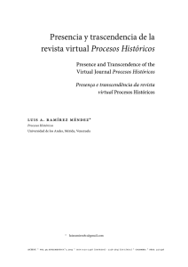 Presencia y trascendencia de la revista virtual Procesos Históricos