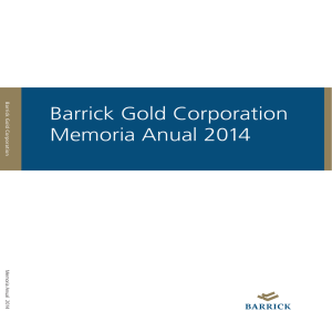 Memoria Anual 2014 - Barrick Gold Corporation