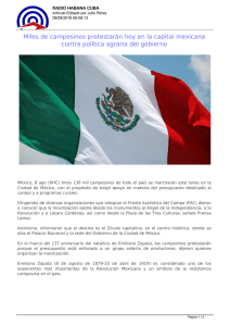 Miles de campesinos protestarán hoy en la capital mexicana contra