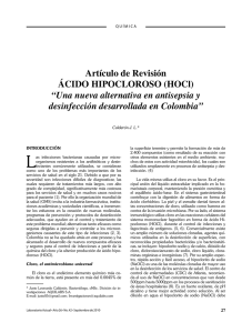 Artículo de Revisión ÁCIDO HIPOCLOROSO (HOCl) “Una nueva
