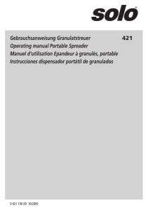 Gebrauchsanweisung Granulatstreuer 421 Operating manual