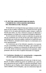 1. EL SECTOR AGROALIMENTARIO DE ESPAÑA Y MARRUECOS