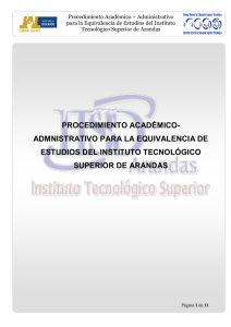 Lineamiento Académico Administrativo para Equivalencia de