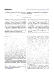 Evaluación psicométrica de los sistemas de activación e inhibición