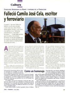Falleció Camilo José Cela, escritor y ferroviario