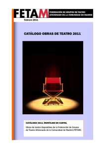 catálogo obras de teatro 2011