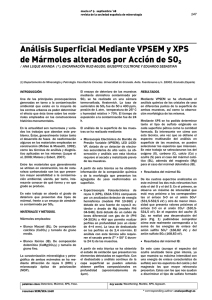 Análisis Superficial Mediante VPSEM y XPS de Mármoles alterados