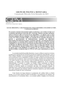 Comunicado de Prensa GPM Diciembre 2015