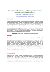 Correlaciones fenotípicas, genéticas y ambientales en Cucurbita