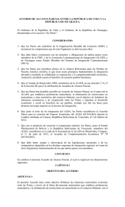 acuerdo de alcance parcial entre la república de nicaragua y
