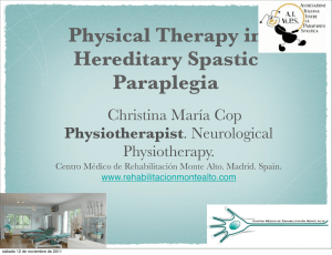 Physical Therapy in Hereditary Spastic Paraplegia