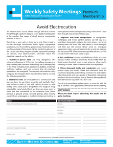 Avoid Electrocution