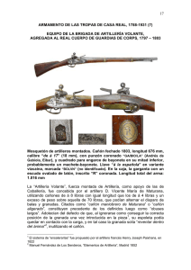 17 armamento de las tropas de casa real, 1788