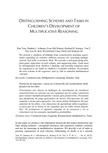 distinguishing schemes and tasks in children`s development