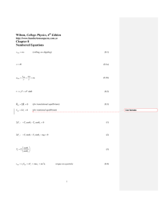 Wilson, College Physics, 6th Edition Chapter 8 Numbered Equations