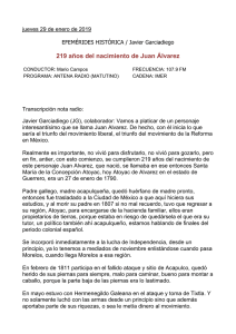 219 años del nacimiento de Juan Álvarez