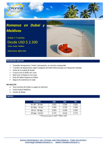 Romance en Dubai y Maldivas Desde USD $ 2.300