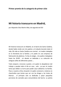 Mi historia transcurre en Madrid Alejandro Díaz