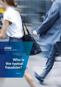 Who is the typical fraudster?