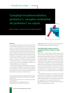 Complejo trombomodulina, proteína C, receptor endotelial de