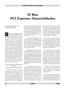 El Bus PCI Express: Generalidades El Bus PCI Express