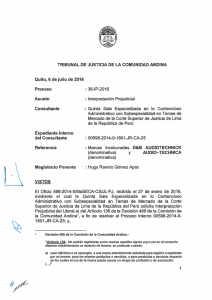 Page 1 TRIBUNAL DE JUSTICA DE LA COMUNDAD ANDNA Quito