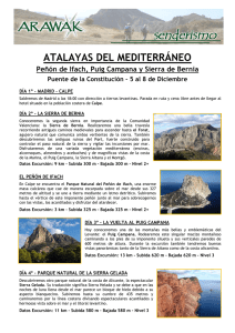 Atalayas del Mediterráneo. Peñon de Ifach, Puig Campana y Sierra