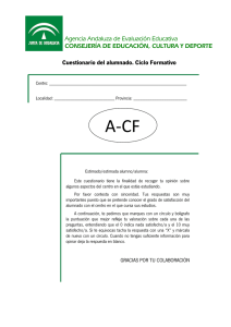 Cuestionario del alumnado. Ciclo Formativo Agencia Andaluza de