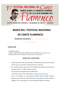 BASES DEL I FESTIVAL NACIONAL DE CANTE FLAMENCO